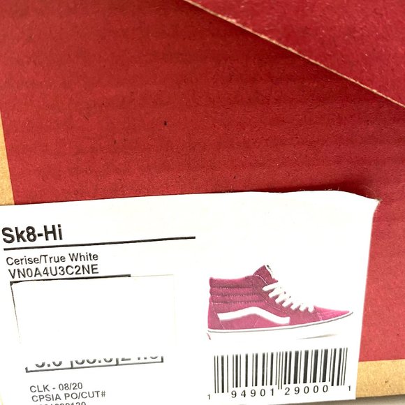 VANS Sk8-Hi Cerise Canvas Suede Pink Women - Picture 8 of 8